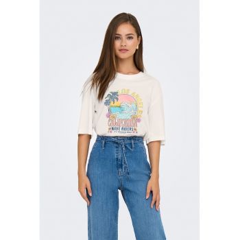 Tricou lejer cu imprimeu grafic