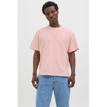 Tricou lejer de bumbac cu imprimeu foto pe partea din spate