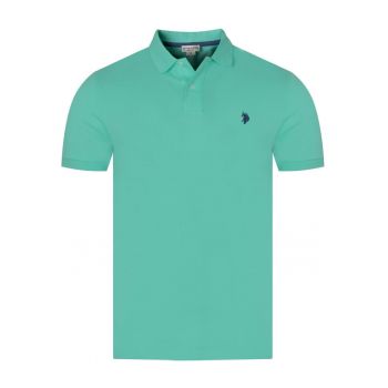 - Tricou polo barbati KING turcoaz