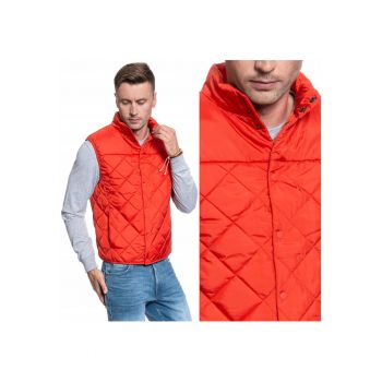 Vesta Pufa Pentru Barbati -  Dennis Sc Light - Culoare: Rosu - Material: 100% Poliester - Croi: Regular Fit - Numar De Buzunare: 2 - M Intl - Rosu