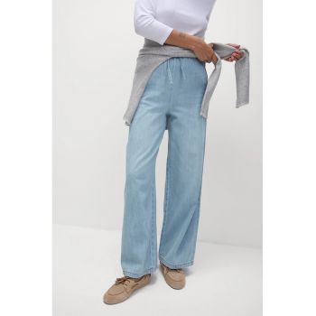 Pantaloni din amestec de lyocell cu snur