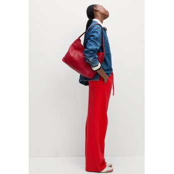 Pantaloni din amestec de lyocell cu snur