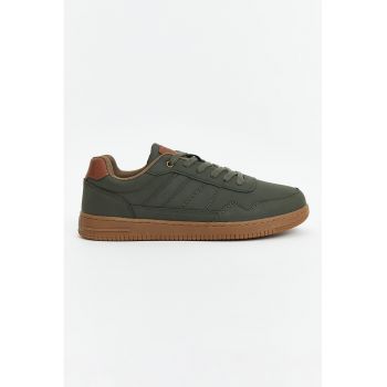 Pantofi sport din piele ecologica cu model uni