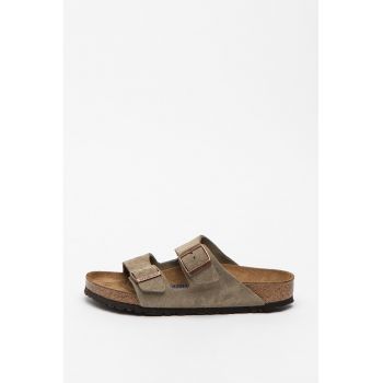 Papuci unisex regular fit din piele intoarsa - cu brant anatomic Arizona
