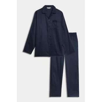 Pijama din bumbac cu model