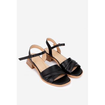 Sandale dama  din piele neagra
