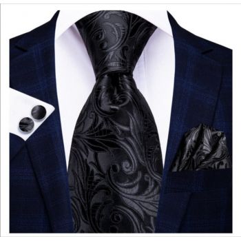 Set cravata + batista + butoni - matase - model 39