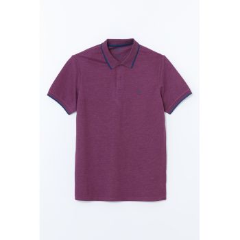 Tricou polo cu fenta cu nasturi