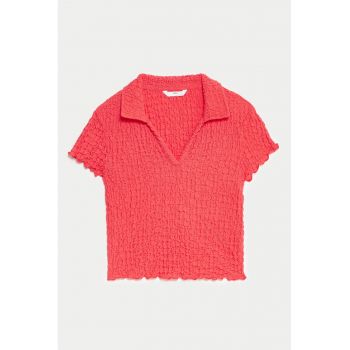 Tricou regular-fit cu decolteu in V