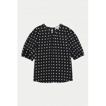 Bluza cu imprimeu si maneci bufante