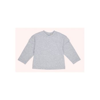 Bluza cu maneca lunga  - Little Ballerina - Gri Melanje - pentru fetite