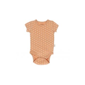Body cu maneca scurta si buline  - Pure Love - Somon - pentru fetite