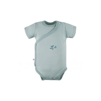 Body cu maneca scurta si model cu floare -  - Petite - Verde - pentru fetite si baietei - Verde Pacific
