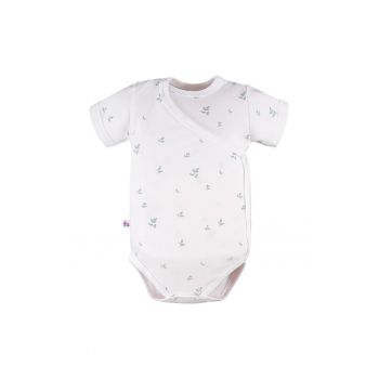 Body cu maneca scurta si model cu floricele -  - Petite - Alb - pentru fetite si baietei
