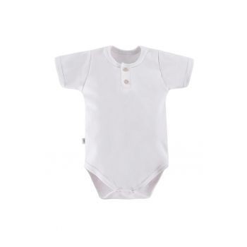Body cu maneca scurta si nasturi -  - Pacific - Alb - pentru baietei