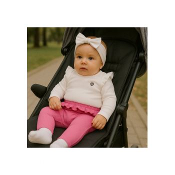 Colanti cu detaliu volan in talie  - Hope - Fucsia - pentru fetite