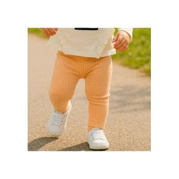 Colanti cu dungi  - Little Monster - Somon - pentru fetite