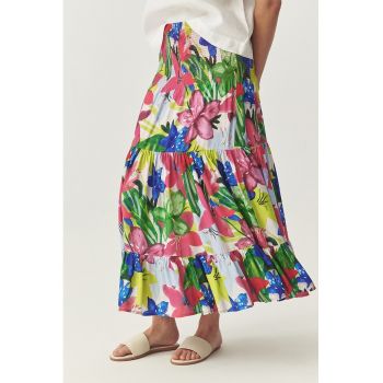 Fusta stratificata cu model floral