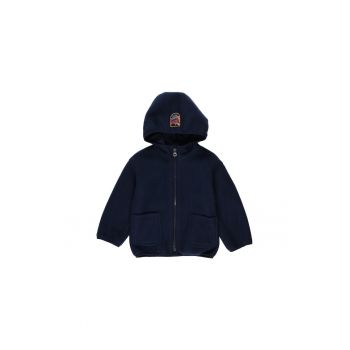 Hanorac cu gluga din Polar  - Let`s Explore - Bleumarin - pentru baietei