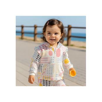 Hanorac cu gluga imprimat  - Cut & Paste - Multicolor - pentru fetite