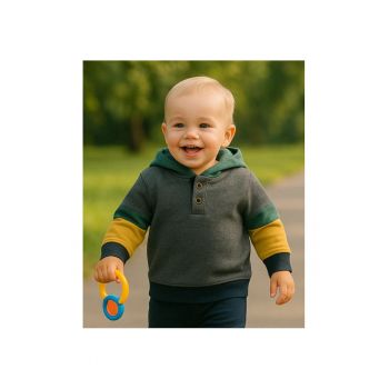 Hanorac gros cu gluga verde -  - Road Monster - Bleumarin - pentru baieti