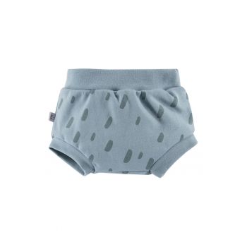 Pantaloni scurti bufanti  Bloomers - Botanic - Verde Pacific cu buline - pentru baietei