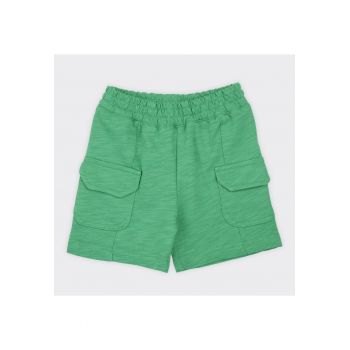 Pantaloni scurti cu buzunare in fata  - Game Mode - Verde inchis - pentru baietei