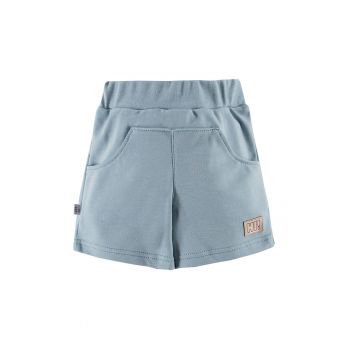 Pantaloni scurti cu buzunare in fata -  - Pacific - Verde Pacific - pentru baietei