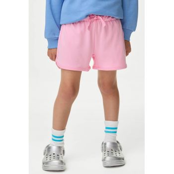 Pantaloni scurti de bumbac cu snur