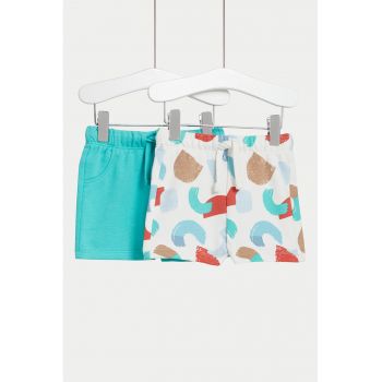 Pantaloni scurti din amestec de bumbac Abstract