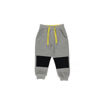Pantaloni sport cu detaliu negru la genunchi  - Fun Adventure - Gri - pentru baietei