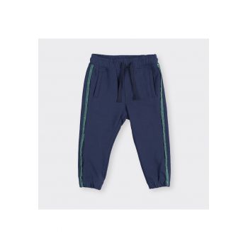 Pantaloni sport  - Gaming Mode - Bleumarin cu dunga Verde - pentru baietei