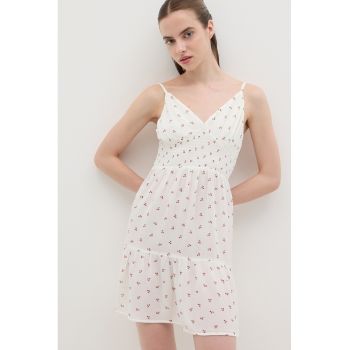 Rochie cu imprimeu si decolteu in V