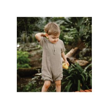 Salopeta scurta din muselina -  - Pearlfect - Bej - pentru baieti