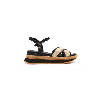 Sandale cu talpa wedge si catarama