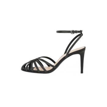 Sandale de piele cu toc stletto