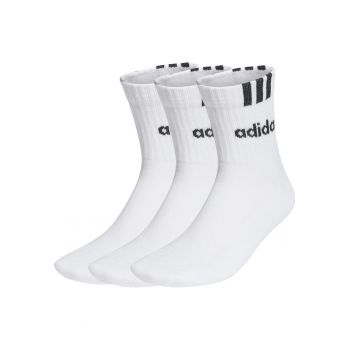 Set 3 perechi sosete  3-Stripes Linear Half-Crew Cushioned