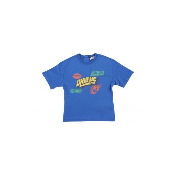 Tricou cu imprimeu  - Fast Wheels - Albastru Electric - pentru baietei