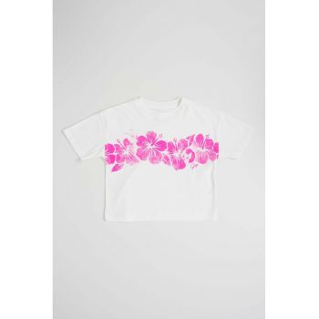 Tricou cu imprimeu Hibiscus