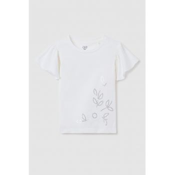 Tricou cu maneci cu volane