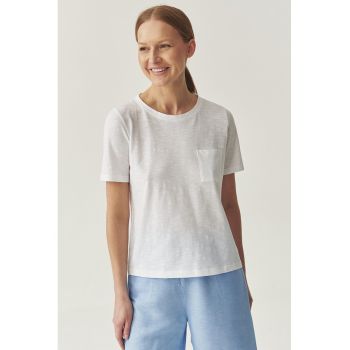 Tricou din bumbac cu buzunar pe piept