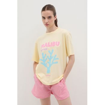 Tricou din bumbac cu imprimeu grafic