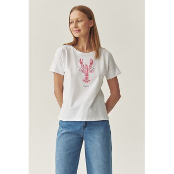 Tricou lejer din bumbac cu imprimeu
