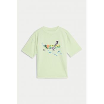 Tricou supradimensionat cu imprimeu grafic