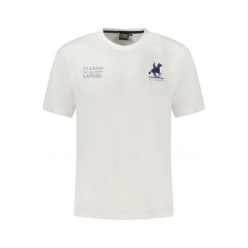 U.S. Grand POLO Tricou barbati din bumbac cu logo la baza gatului