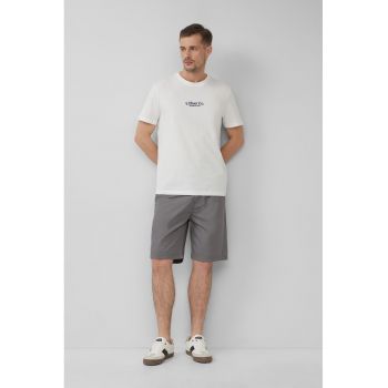 Bermude relaxed fit din bumbac cu snur de ajustare