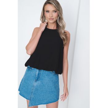 Bluza lejera cu decolteu rotund