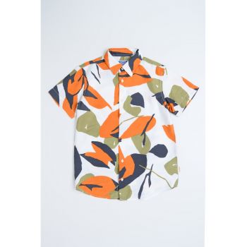 Camasa cu maneci scurte si model floral