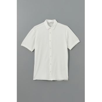 Camasa regular-fit cu model uni