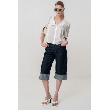 Camasa relaxed fit cu guler Peter Pan